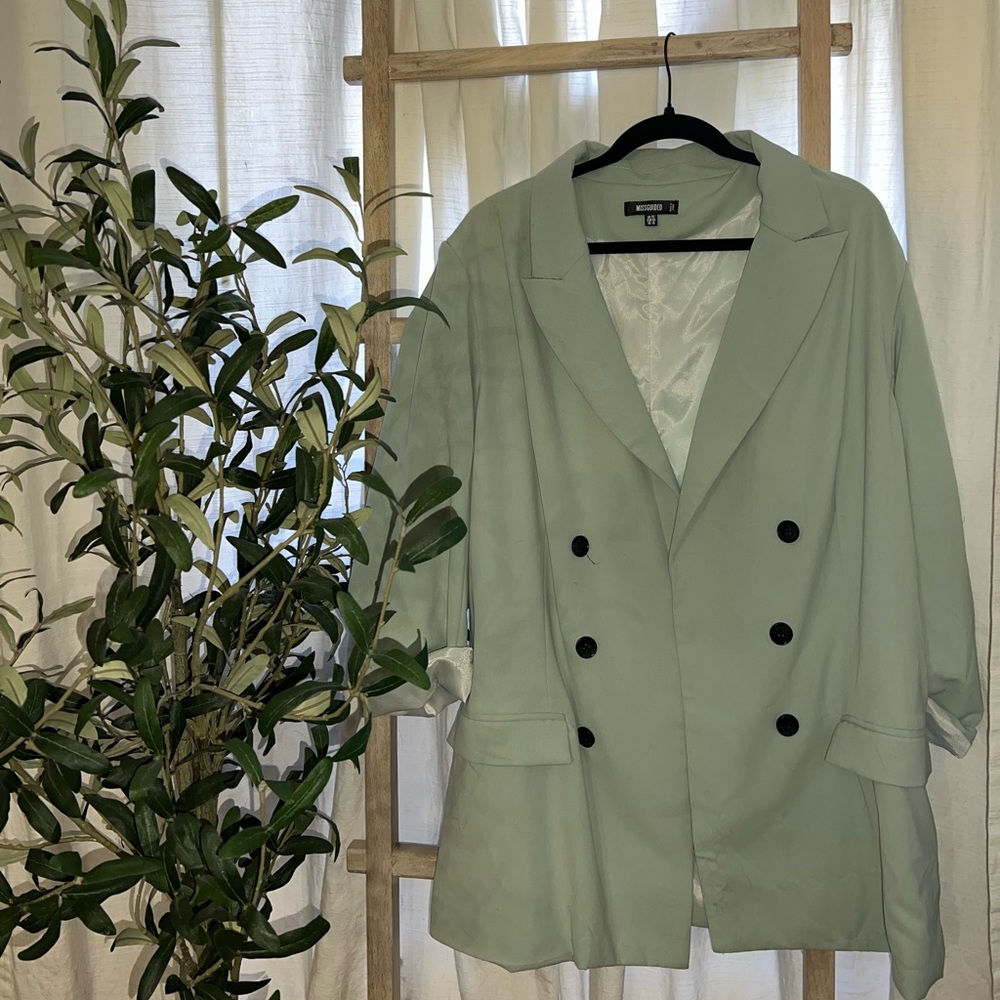 Missguided - Teal Blue Blazer US 18